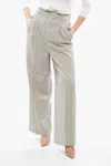 Ami Alexandre Mattiussi High-waisted Wide Pants In Grey