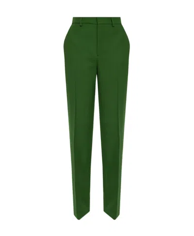 Ami Alexandre Mattiussi High-waisted Wool Trousers In Green