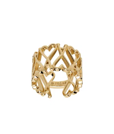 Ami Alexandre Mattiussi Hollow Ring In Yellow