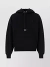 Ami Alexandre Mattiussi Hooded Cotton Sweatshirt With Kangaroo Pocket And Ribbed Finish