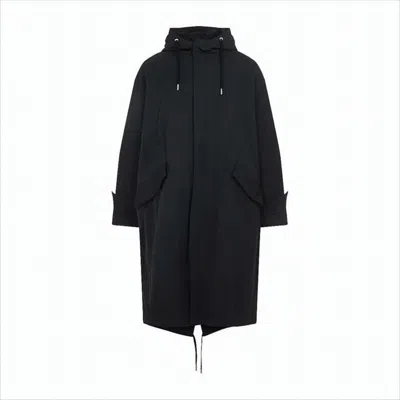 AMI ALEXANDRE MATTIUSSI HOODED LONG PADDED COAT WITH ADJUSTABLE FEATURES