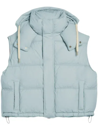 Ami Alexandre Mattiussi Sleeveless Down Jacket In Aquamarine