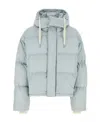 Ami Alexandre Mattiussi Hooded Pull Rope Down Jacket In Green