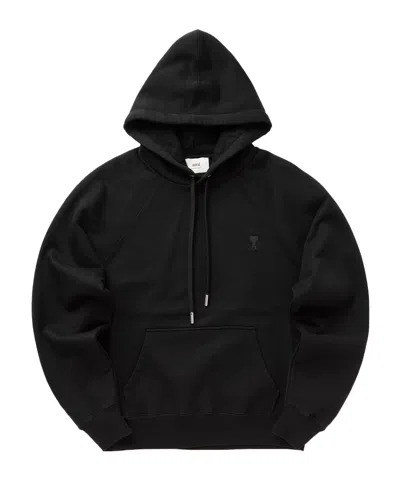 Ami Alexandre Mattiussi Hooded Sweater In Black