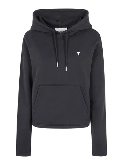 Ami Alexandre Mattiussi Hooded Sweatshirt In Black