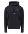 Ami Alexandre Mattiussi Hoodie Sweatshirt With Red Ami De Coeur Patch