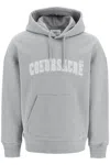 Ami Alexandre Mattiussi Ami Alexandre Matiussi Hoodie With Lettering Embroidery In Grey