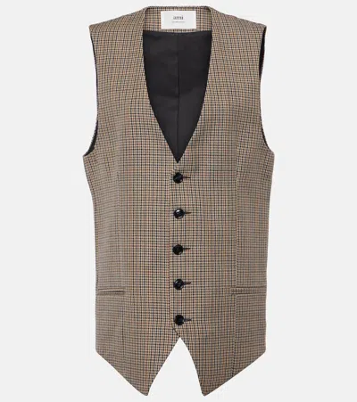 Ami Alexandre Mattiussi Wool Vest In Multicolour