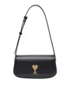 Ami Alexandre Mattiussi Ami Paris Black Leather Shoulder Bag In Negro