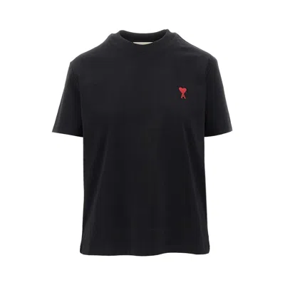 AMI ALEXANDRE MATTIUSSI I DE COEUR EMBROIDERY T-SHIRT