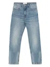 AMI ALEXANDRE MATTIUSSI IMPERIAL BLUE COTTON PATCH JEANS