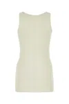 Ami Alexandre Mattiussi Ivory Viscose Blend Tank Top In Ivory