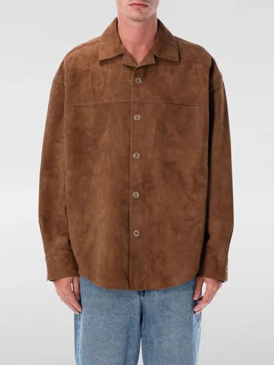 AMI ALEXANDRE MATTIUSSI JACKET AMI PARIS MEN COLOR BROWN,H32833032
