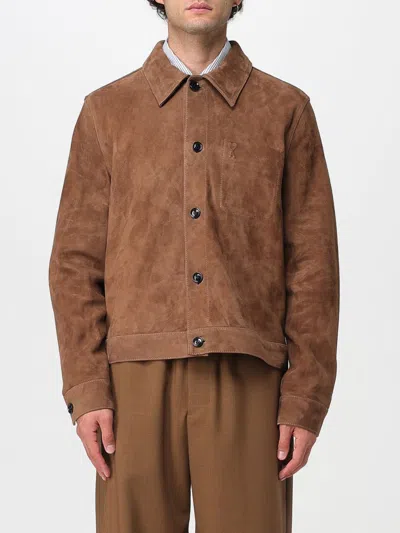 AMI ALEXANDRE MATTIUSSI JACKET AMI PARIS MEN COLOR BROWN,H29567032