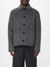 Ami Alexandre Mattiussi Grey Jacket With Classic Lapels And Button Closure In Wool Man In Gray