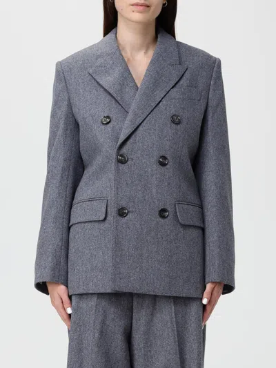 Ami Alexandre Mattiussi Jacket Ami Paris Woman Color Grey In Animal Print