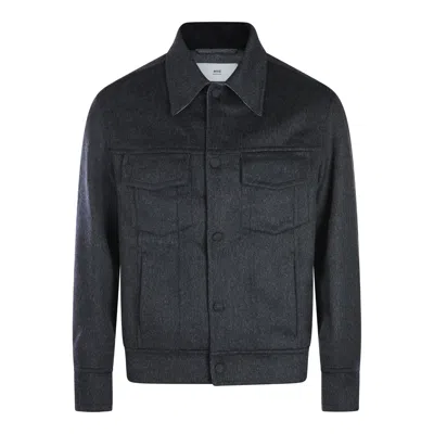 Ami Alexandre Mattiussi Jackets Blacks And Greys In Blue