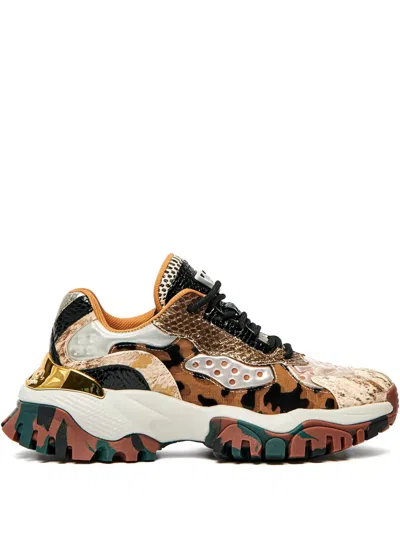 Ami Alexandre Mattiussi Juice Patchwork Sneakers In Neutral