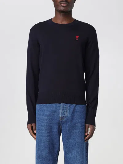 AMI ALEXANDRE MATTIUSSI SWEATER AMI PARIS MEN COLOR BLUE,G56724009