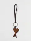 Ami Alexandre Mattiussi Key Chain Ami Paris Woman Color Brown In Brown