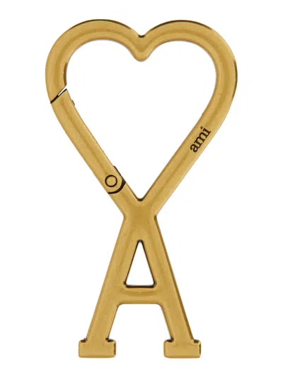 Ami Alexandre Mattiussi Gold Ami De Coeur Hook Keychain