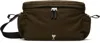 Ami Alexandre Mattiussi Khaki Canvas Ami De Coeur Messenger Bag In 377 Black Olive