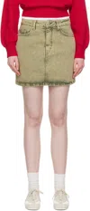 Ami Alexandre Mattiussi Green Cotton Mini Skirt Green