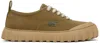 Ami Alexandre Mattiussi Khaki Cotton Low Top Tempo Canvas Sneakers Green In Khaki/350