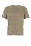 Ami Alexandre Mattiussi Khaki Stretch Polyester T-shirt In Grey