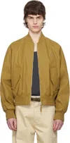 Ami Alexandre Mattiussi Khaki Twill Bomber Jacket In 202 Havana