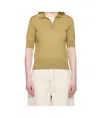 Ami Alexandre Mattiussi Khaki Wool Tonal Ami De Coeur Polo In Brown