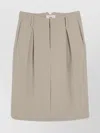 AMI ALEXANDRE MATTIUSSI KNEE LENGTH SKIRT WITH SLIT AND POCKETS