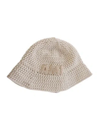 Pre-owned Ami Alexandre Mattiussi Knit Bucket Hat In Neutral