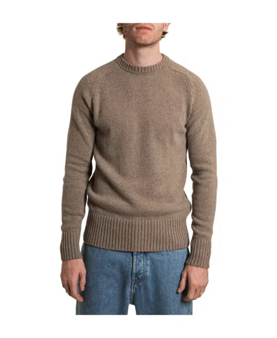 Ami Alexandre Mattiussi Knitted Crew-neck Jumper In Brown