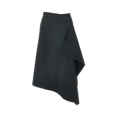 Ami Alexandre Mattiussi L Wrap-around Skirt In Blue
