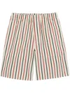 Ami Alexandre Mattiussi La Plage Ami Printed Mini Shorts In Neutral