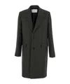 Ami Alexandre Mattiussi Lapel Long-sleeved Coat In Gray