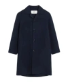 Ami Alexandre Mattiussi Single-breasted Felted Coat In Black