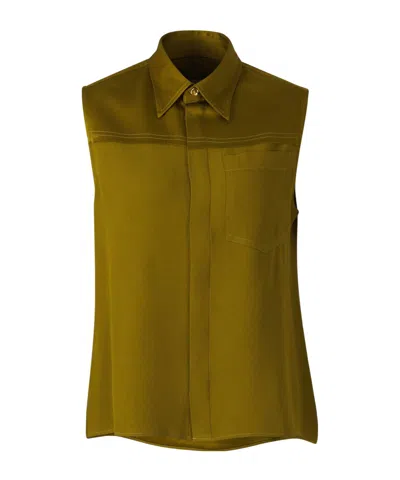 AMI ALEXANDRE MATTIUSSI AMI PARIS BUTTONED SLEEVELESS SHIRT