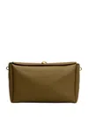 Ami Alexandre Mattiussi Khaki Leather Large Carrousel Bag Green In Green