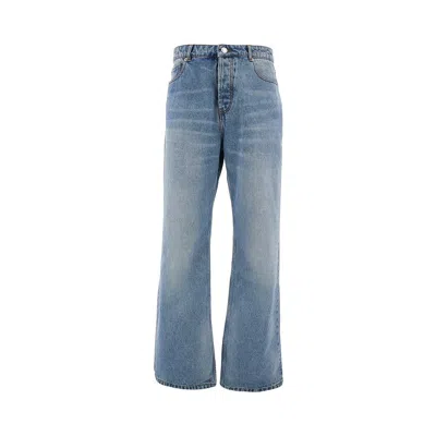 Ami Alexandre Mattiussi Large Fit Five-pocket Jeans In Blue