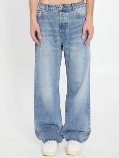 Ami Alexandre Mattiussi Ami Paris Men Large Fit Jeans In Blue