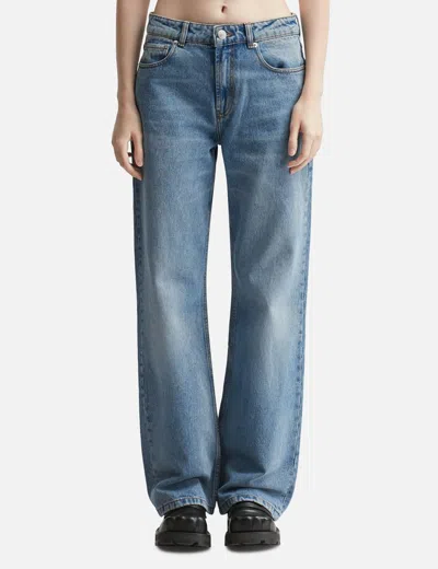 Ami Alexandre Mattiussi Large Fit Jeans In Blue