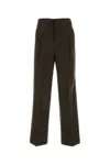 Ami Alexandre Mattiussi Wool Pant With Pleated Front And Belt Loops