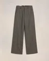 Ami Alexandre Mattiussi Large Fit Trousers Brown In Dark Coffee/  Off White