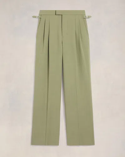 Ami Alexandre Mattiussi Pantalon Large 351 Olive Pour Femme In Nude