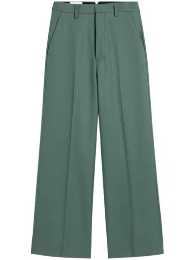 Ami Alexandre Mattiussi Ami Paris Large Green Pants Wide Camal In Antique Clay