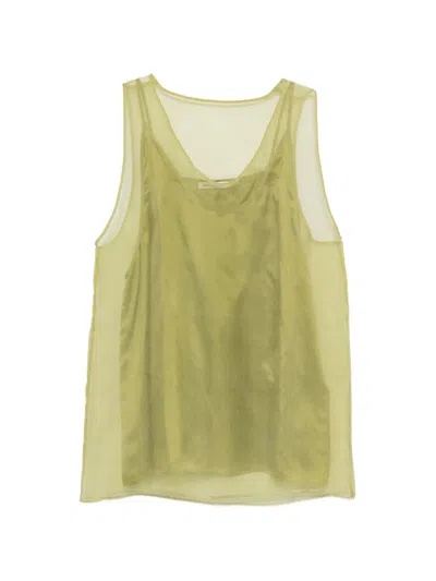 Ami Alexandre Mattiussi Layered Silk Blouse In Multi