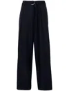 Ami Alexandre Mattiussi Wide-leg Layered-panels Trousers In 蓝色