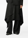 Ami Alexandre Mattiussi Layered Wool Trousers In Black